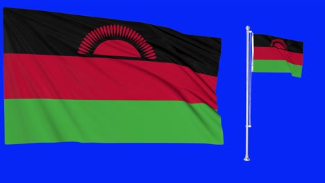 Green-Screen-Waving-Malawi-Flag-or-flagpole